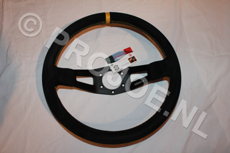 Abarth suede rally steering wheel